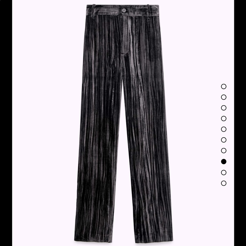 ZARA VELVET GRAY PANTS